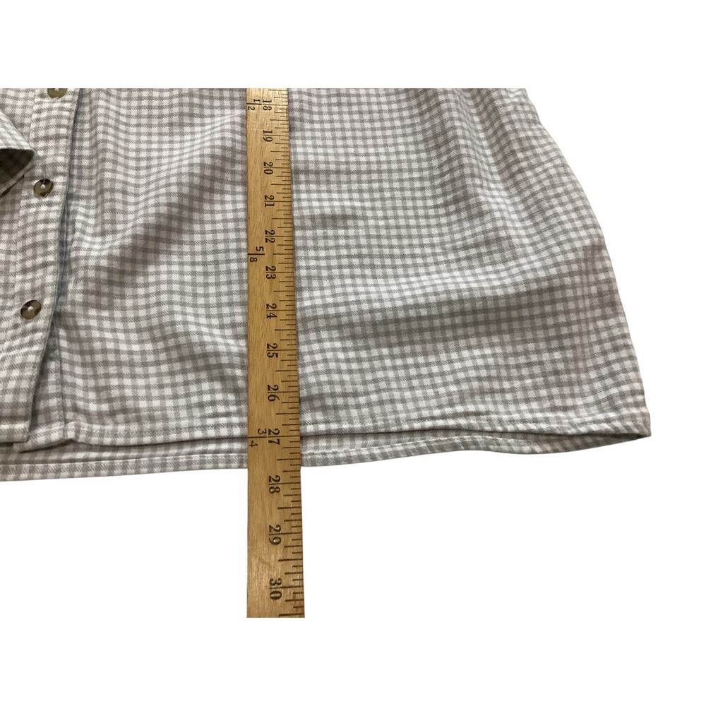 Peace Love World Boheme Check Plaid Button Front Pleated Top size XL - Picture 5 of 8
